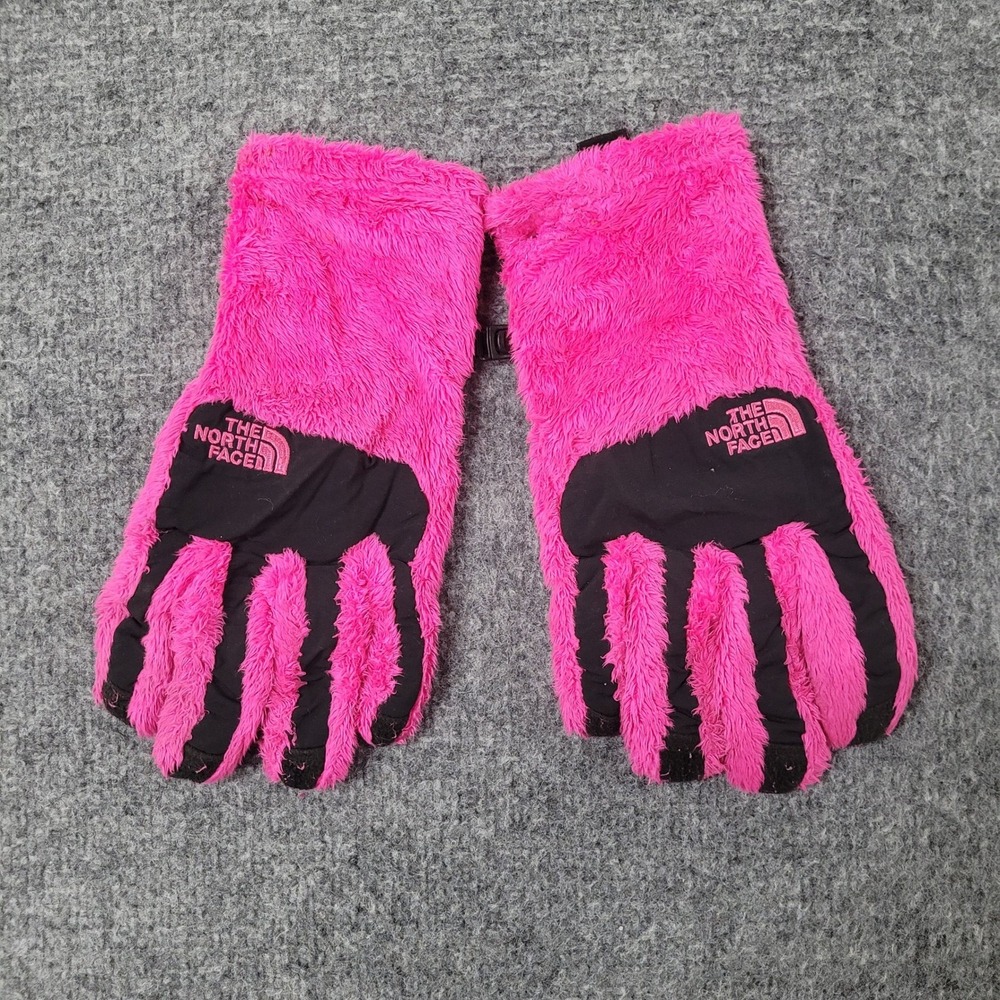 The North Face Gloves Womens Size L Pink High Pile Fleece Denali Thermal Fair